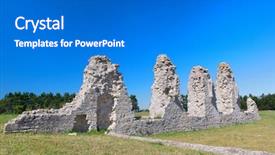  Presentation with notre dame - Audience pleasing PPT theme consisting of the refectory from abbey backdrop and a gray colored foreground