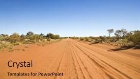  Presentation with rural road - Cool new presentation theme with the remote australian outback backdrop and a gold colored foreground