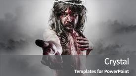  Presentation with resurrection - Cool new theme with the resurrection of jesus backdrop and a gray colored foreground