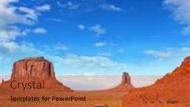  Presentation with indian monument - Slide deck with the-road-between-outcrops background and a red colored foreground