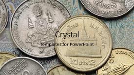  Presentation with thai temple - Slide set featuring the royal golden jubilee background and a mint green colored foreground