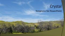  Presentation with mustard plant - Slide set with the santa ana mountain background and a teal colored foreground
