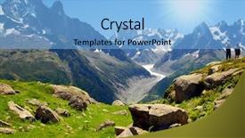  Presentation with alps - Presentation with the savoy alps-europe background and a light blue colored foreground