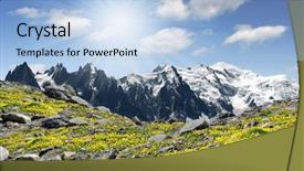  Presentation with alps - Theme featuring the savoy alps-europe background and a light blue colored foreground