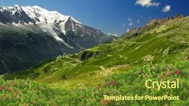  Presentation with history of europe - Presentation theme featuring the savoy alps-europe background and a tawny brown colored foreground