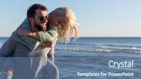  Presentation with rides - Colorful slides enhanced with the sea autumn time backdrop and a ocean colored foreground