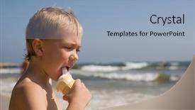  Presentation with pastrie ice cream - PPT theme having the sea boy six background and a  colored foreground
