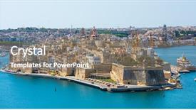  Presentation with malta - Slide deck enhanced with the sea in malta background and a gray colored foreground