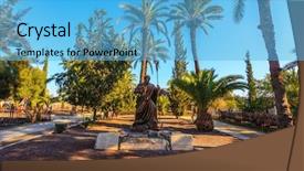  Presentation with sea galilee - Slides with the sea of galilee background and a light blue colored foreground