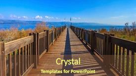  Presentation with sea galilee - Colorful PPT theme enhanced with the sea of galilee backdrop and a tawny brown colored foreground