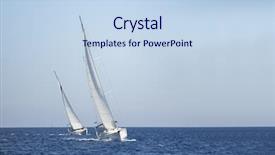  Presentation with sailing - Theme featuring the sea sailing luxery background and a sky blue colored foreground