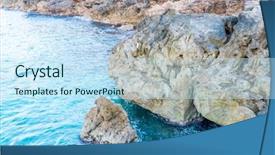  Presentation with cliff - Slide set having  background and a  colored foreground