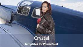  Presentation with second world war - Audience pleasing PPT theme consisting of the second world war backdrop and a ocean colored foreground