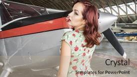  Presentation with second world war - Slide deck featuring the second world war background and a mint green colored foreground