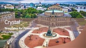  Presentation with theater - PPT layouts consisting of the semperoper opera house background and a coral colored foreground