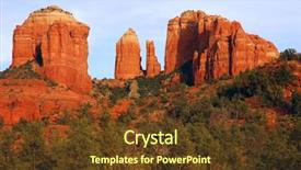  Presentation with rock - Cool new theme with setting sun sedona arizona backdrop and a tawny brown colored foreground