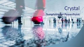  Presentation with shanghai - PPT theme consisting of the shanghai pudong airport background and a light blue colored foreground