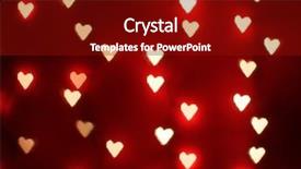  Presentation with announcements - PPT theme consisting of the shape of hearts background and a crimson colored foreground