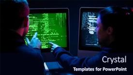  Presentation with programming - Amazing theme having the-shoulder-view backdrop and a navy blue colored foreground