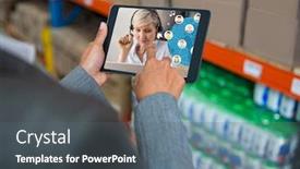  Presentation with social isolation - Audience pleasing PPT layouts consisting of the-shoulder-view backdrop and a gray colored foreground