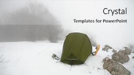  Presentation with foggy - Colorful presentation theme enhanced with the snow of foggy backdrop and a white colored foreground