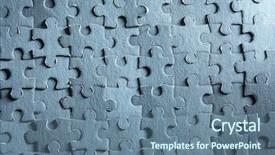  Presentation with jigsaw - Presentation theme featuring the solved jigsaw puzzle background and a ocean colored foreground