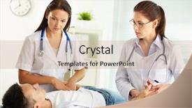  Presentation with female hospital patient - Amazing slide set having the source of pain backdrop and a coral colored foreground