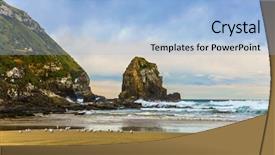  Presentation with pacific island - Presentation theme consisting of the south island wide background and a light blue colored foreground