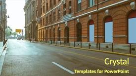  Presentation with complex - PPT layouts with the south suzhou road background and a tawny brown colored foreground