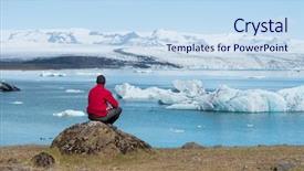  Presentation with iceland - Colorful presentation design enhanced with the southeast of iceland backdrop and a  colored foreground