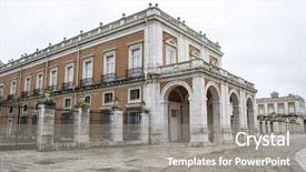  Presentation with spain - Presentation design with the spanish royal family background and a gray colored foreground