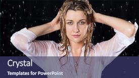  Presentation with spray - Beautiful presentation design featuring the spray of water backdrop and a  colored foreground