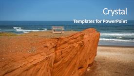  Presentation with waves red - Beautiful PPT theme featuring the st-lawrence golf backdrop and a teal colored foreground