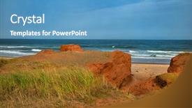  Presentation with waves red - Amazing PPT theme having the st-lawrence golf backdrop and a teal colored foreground