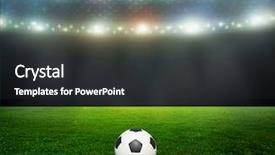  Presentation with football stadium - Colorful presentation theme enhanced with the stadium abstract football or soccer backgrounds backdrop and a dark gray colored foreground