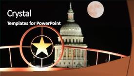  Presentation with texas flag - Presentation theme with the star of texas background and a black colored foreground