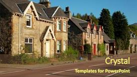  Presentation with scotland - Audience pleasing PPT theme consisting of the stirling local government backdrop and a tawny brown colored foreground