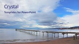  Presentation with strait - Beautiful slide deck featuring the strait of magellan backdrop and a lemonade colored foreground