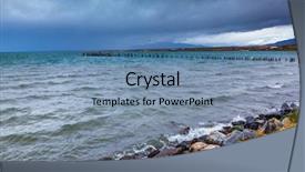  Presentation with strait - Slide deck consisting of the strait of magellan background and a seafoam green colored foreground