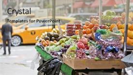  Presentation with new york - Audience pleasing presentation theme consisting of the streets of new backdrop and a mint green colored foreground