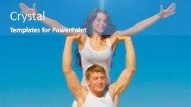  Presentation with sea sun - Cool new presentation with the sun action by the sea backdrop and a teal colored foreground