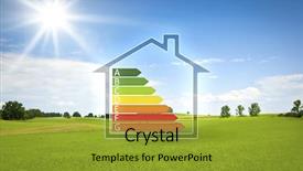  Presentation with green energy - Presentation having the sun with energy background and a gold colored foreground