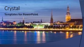  Presentation with church building - Cool new slides with the sunset the tallest backdrop and a teal colored foreground