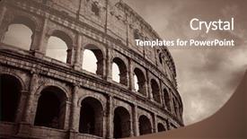  Presentation with rome italy - PPT layouts with the symbol of rome background and a coral colored foreground