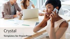  Presentation with people talking - Amazing presentation design having the table and talking backdrop and a  colored foreground