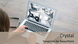  Presentation with security - Beautiful PPT theme featuring the table home security backdrop and a coral colored foreground