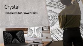  Presentation with digital printing - PPT theme having the table showing digital background and a light gray colored foreground