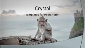  Presentation with bali temple - PPT layouts featuring the temple of uluwatu background and a light gray colored foreground