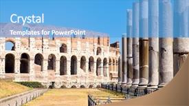  Presentation with next - Beautiful presentation theme featuring the temple of venus backdrop and a light blue colored foreground