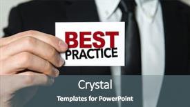  Presentation with best practice - Slide deck featuring the text best practice background and a  colored foreground